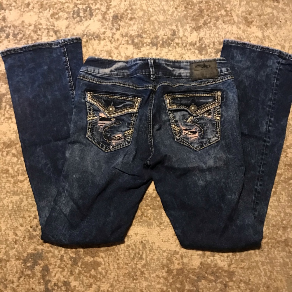 Silver Elyse mid bootcut